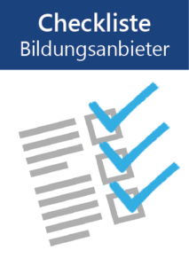 Titelbild Checkliste Bildungsanbieter